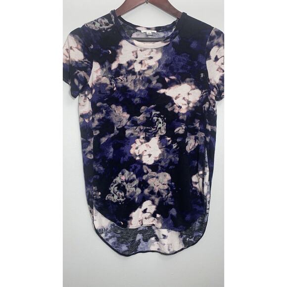 ARITZIA Wilfred Sz XS Scoop Neck Short Sleeve Hi-Lo Split Side Hem T Shirt - Picture 2 of 10